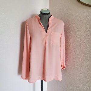 Bright pink blouse